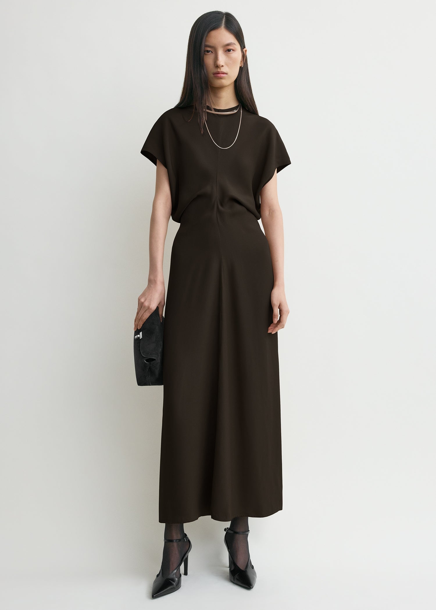 Toteme - Slouch Waist Dress bark - 36 - Women Toteme - Slouch Waist Dress bark - 36 - Women