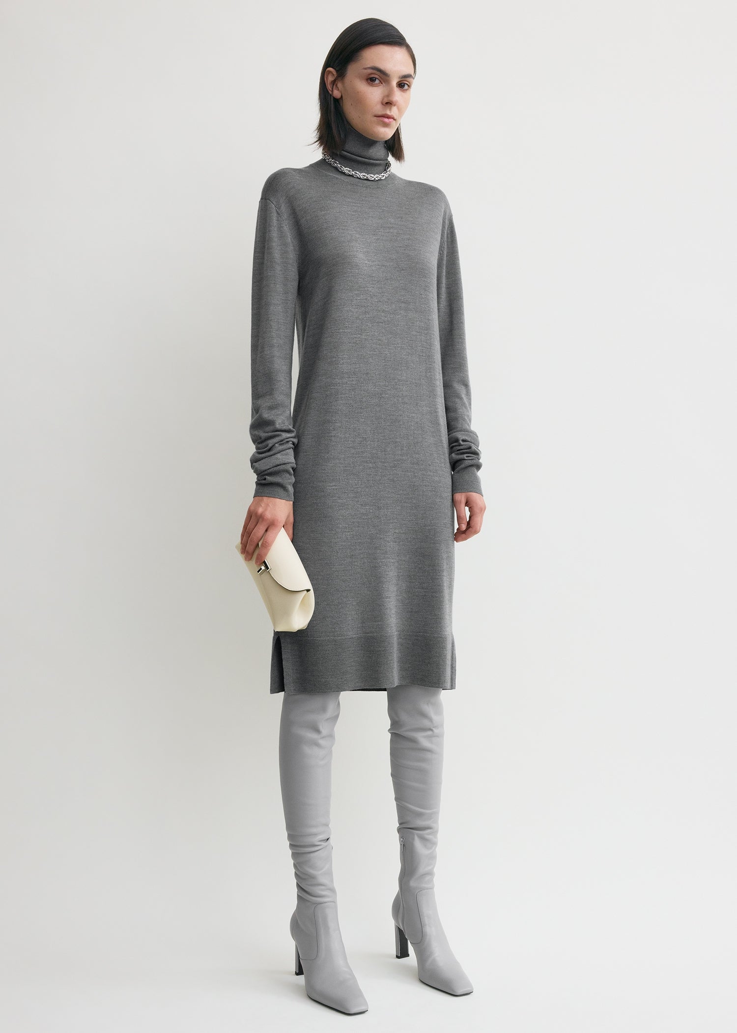 Knee Length Turtleneck Wool Dress Brown Turtleneck Long Sleeve Mini Sweater Dress Cozy Chic Cupshe Knee Length Turtleneck Wool Dress Brown Turtleneck Long Sleeve Mini Sweater Dress Cozy Chic Cupshe
