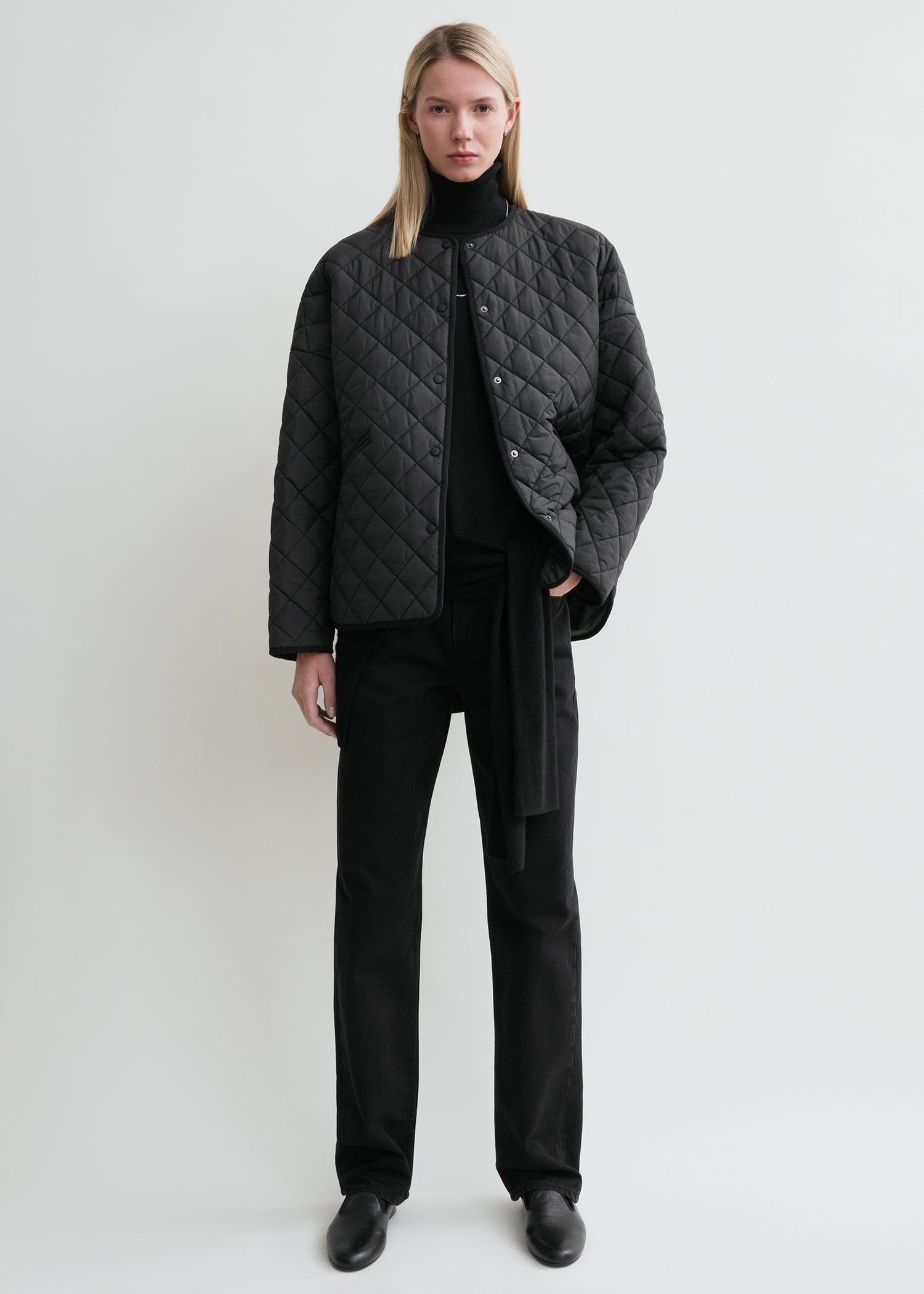 Quilted jacket black – TOTEME