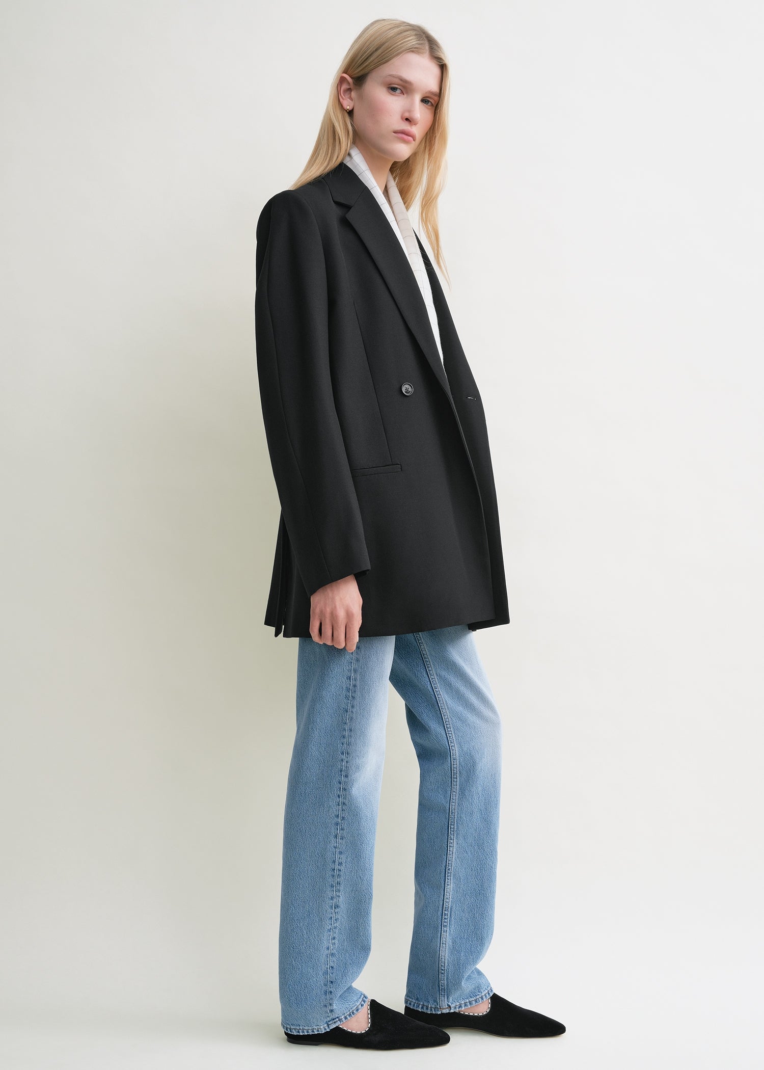 Toteme Double-breasted blazer black