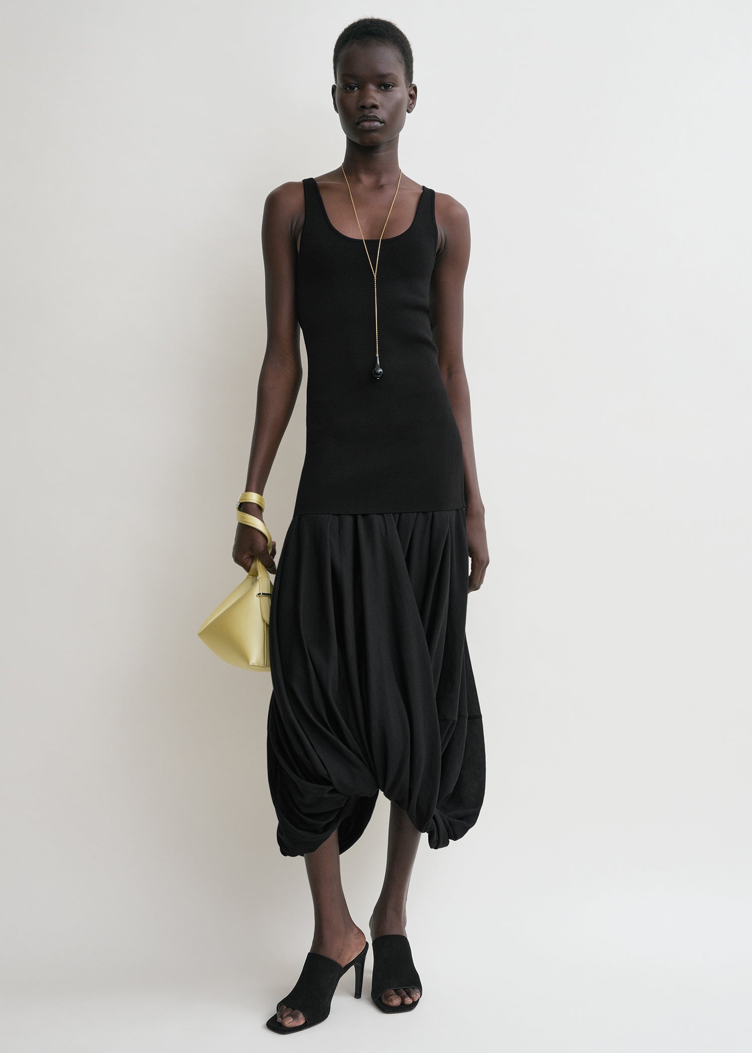 Cocoon tank dress black TOTEME Cocoon tank dress black TOTEME