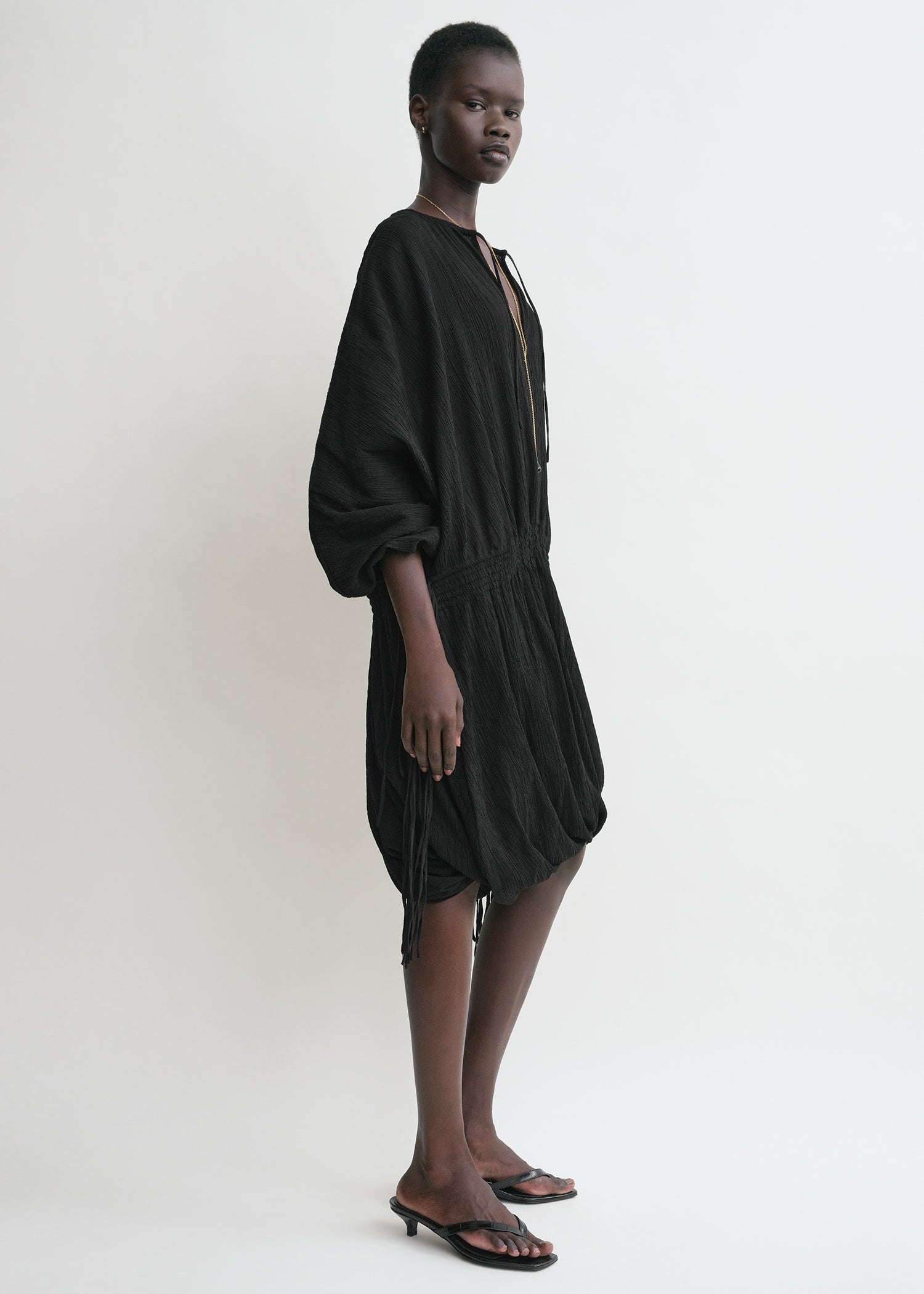 TOTEME - Drawstring dress Black - 30 - Women TOTEME - Drawstring dress Black - 30 - Women