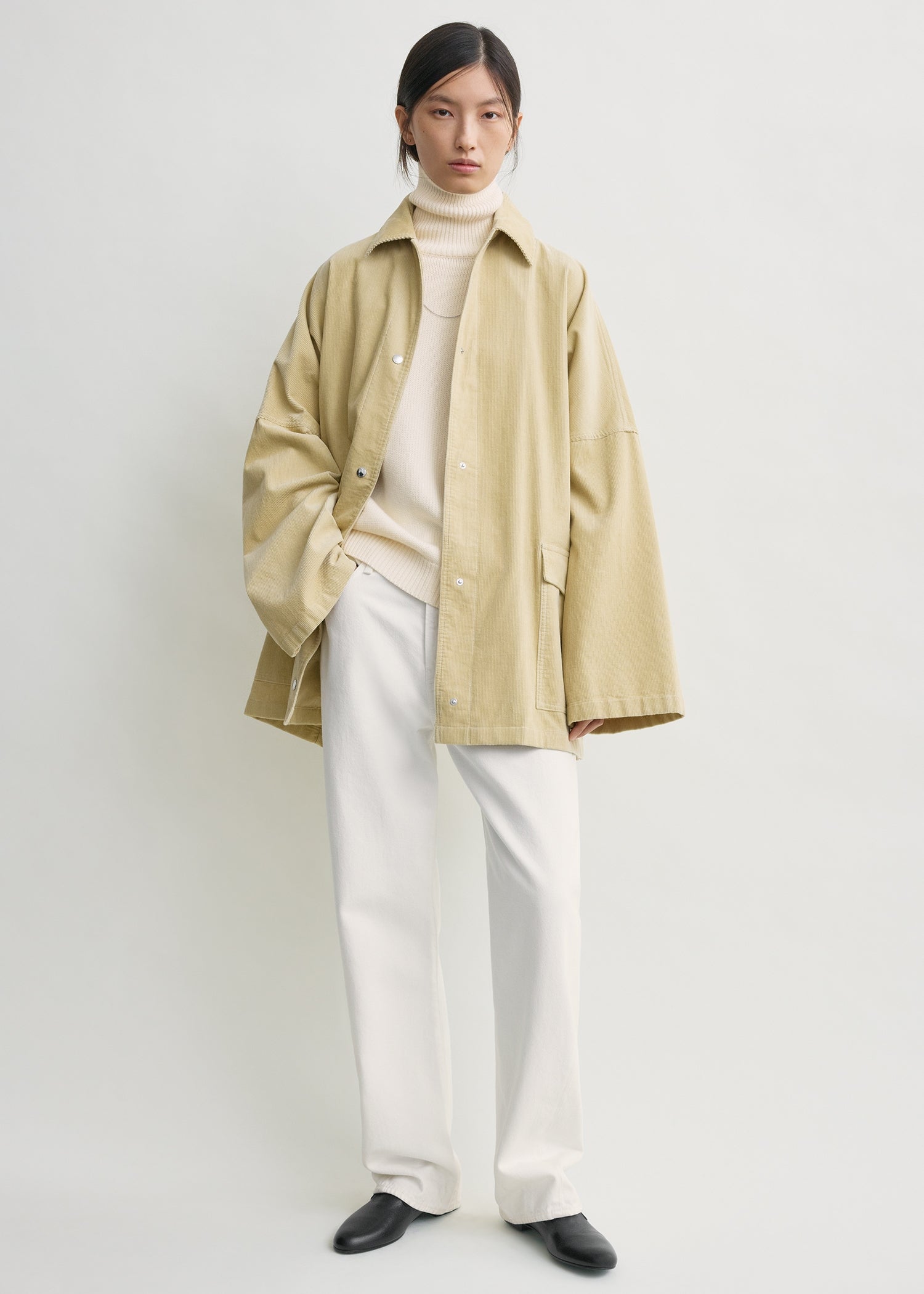 Cord overshirt jacket beige – TOTEME