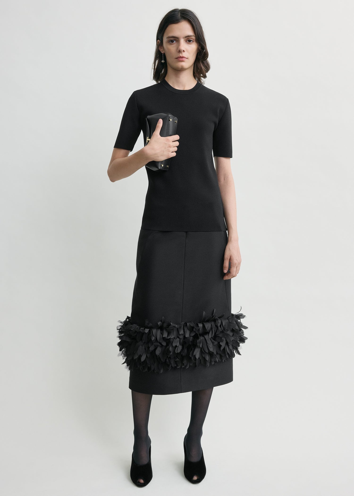 Petal skirt black – TOTEME