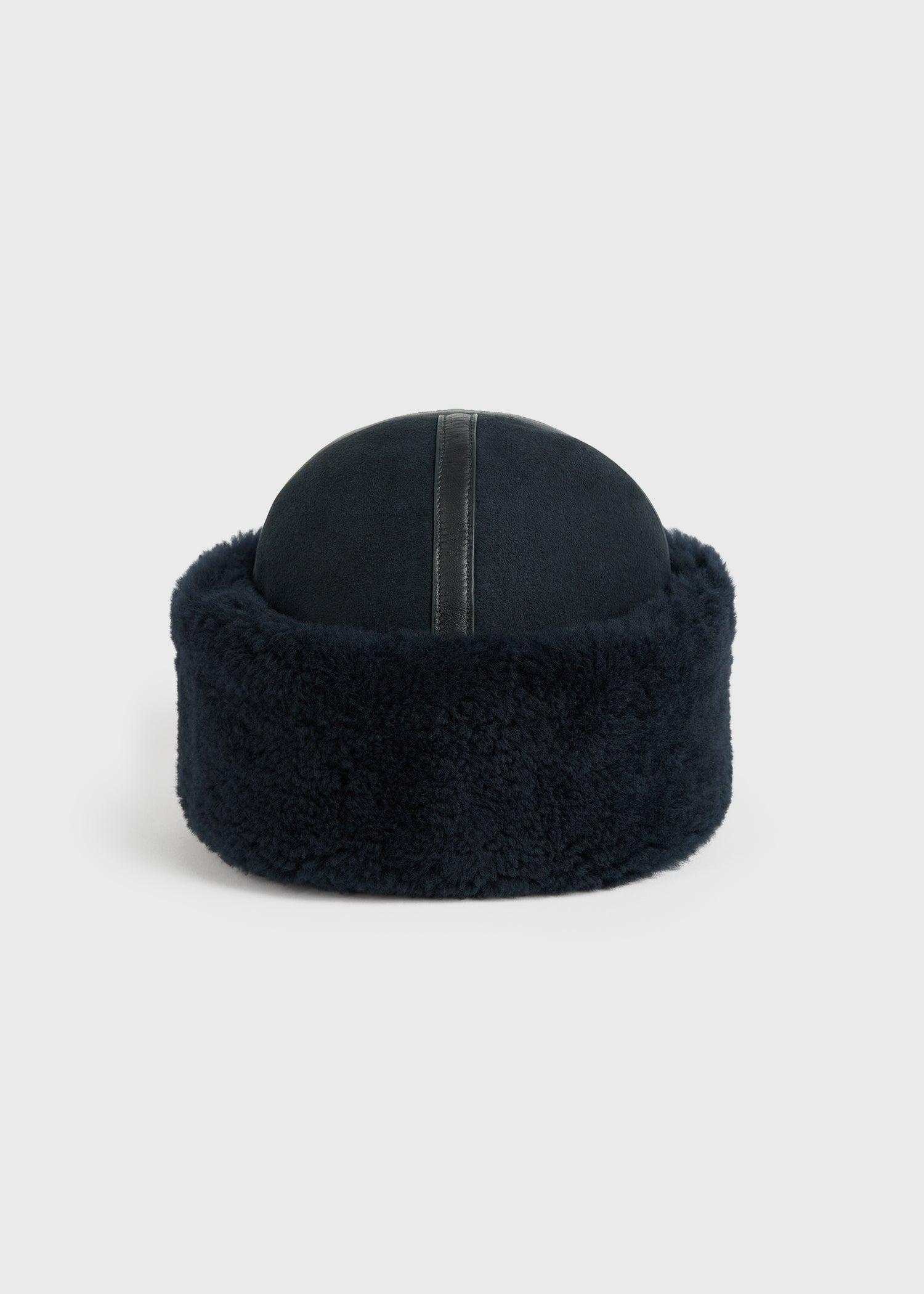 Toteme Shearling winter hat navy