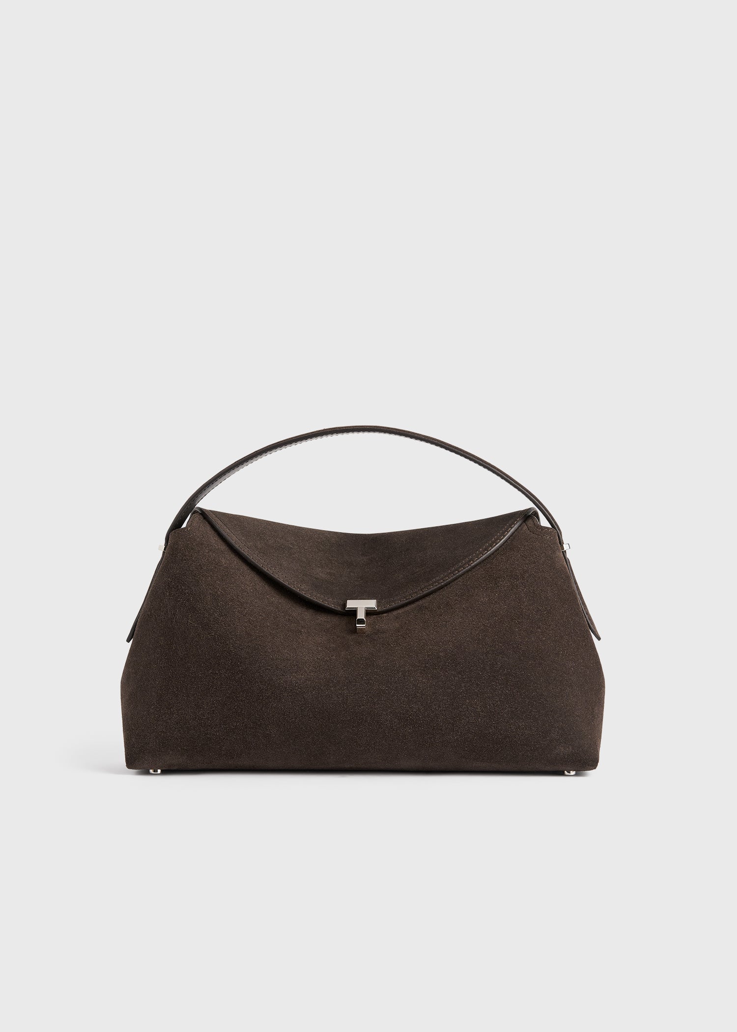 未使用　TOTEME T-lock bag large ブラウン T-lock suede top handle brown – TOTEME