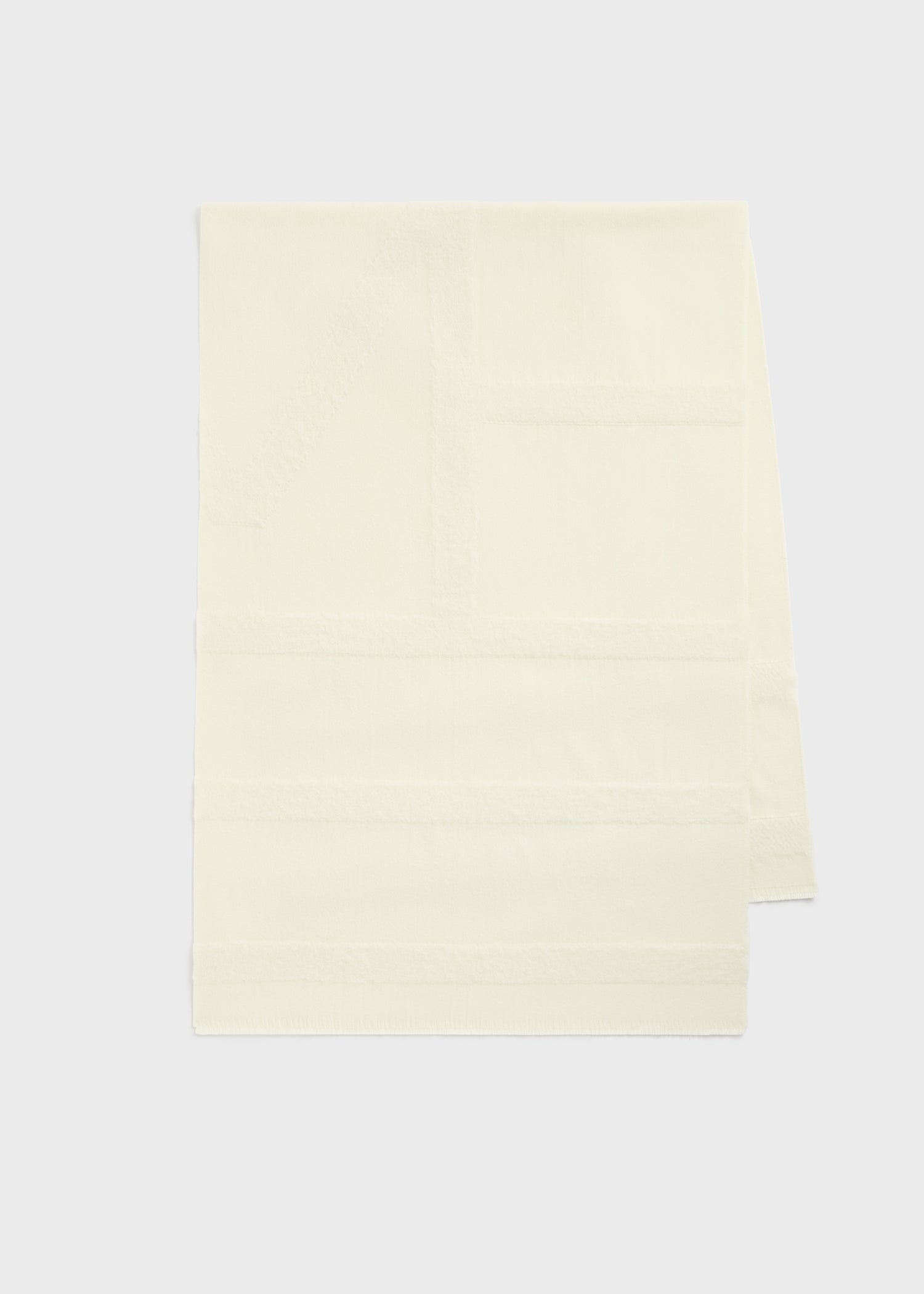 Monogram twill scarf off-white – TOTEME