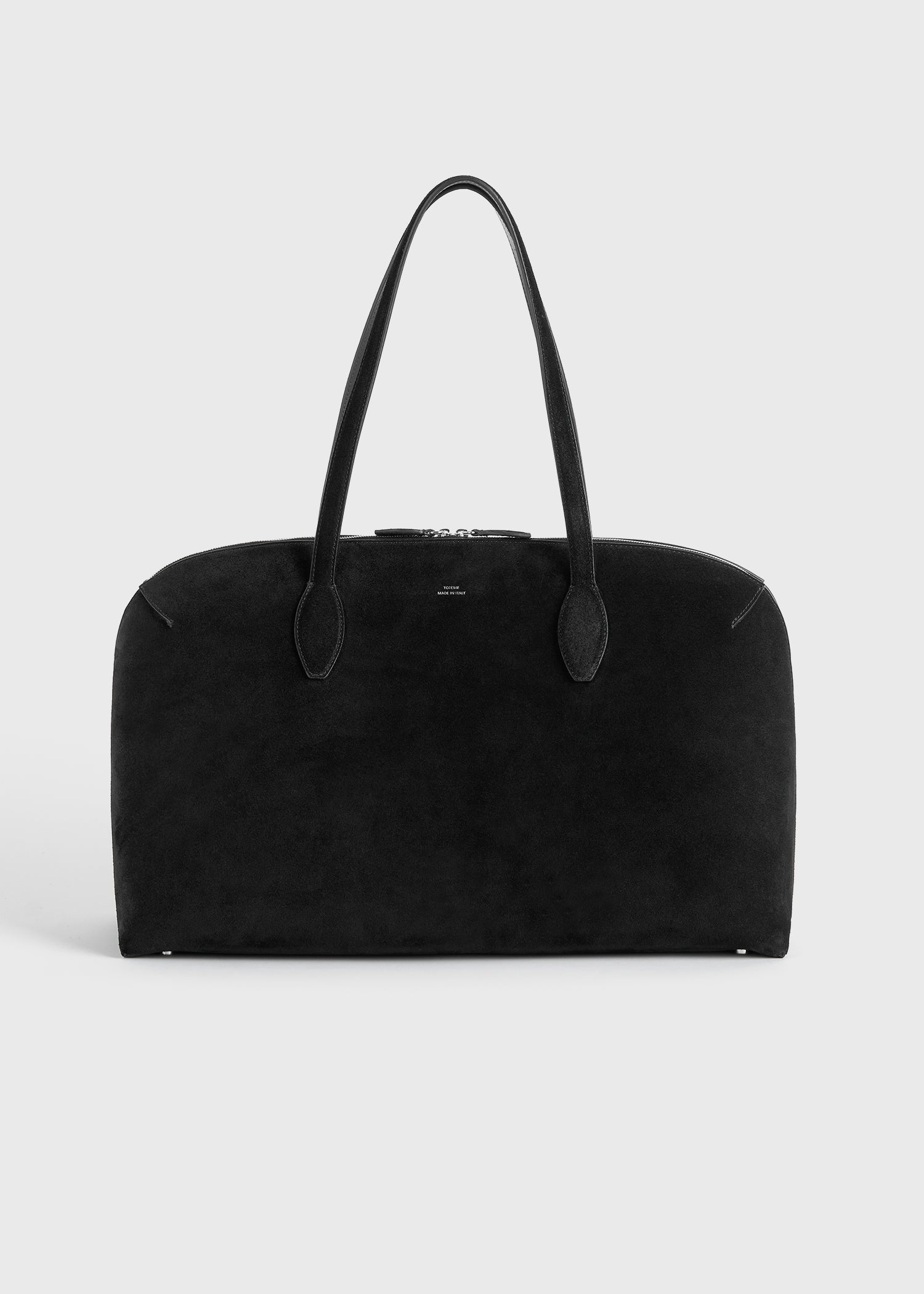 black vegan suede traveller tote bag Toteme Suede Day Tote Bag