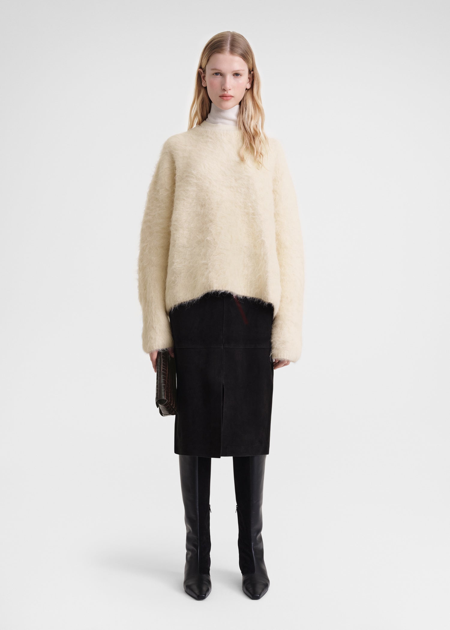 Boxy alpaca knit stone – TOTEME
