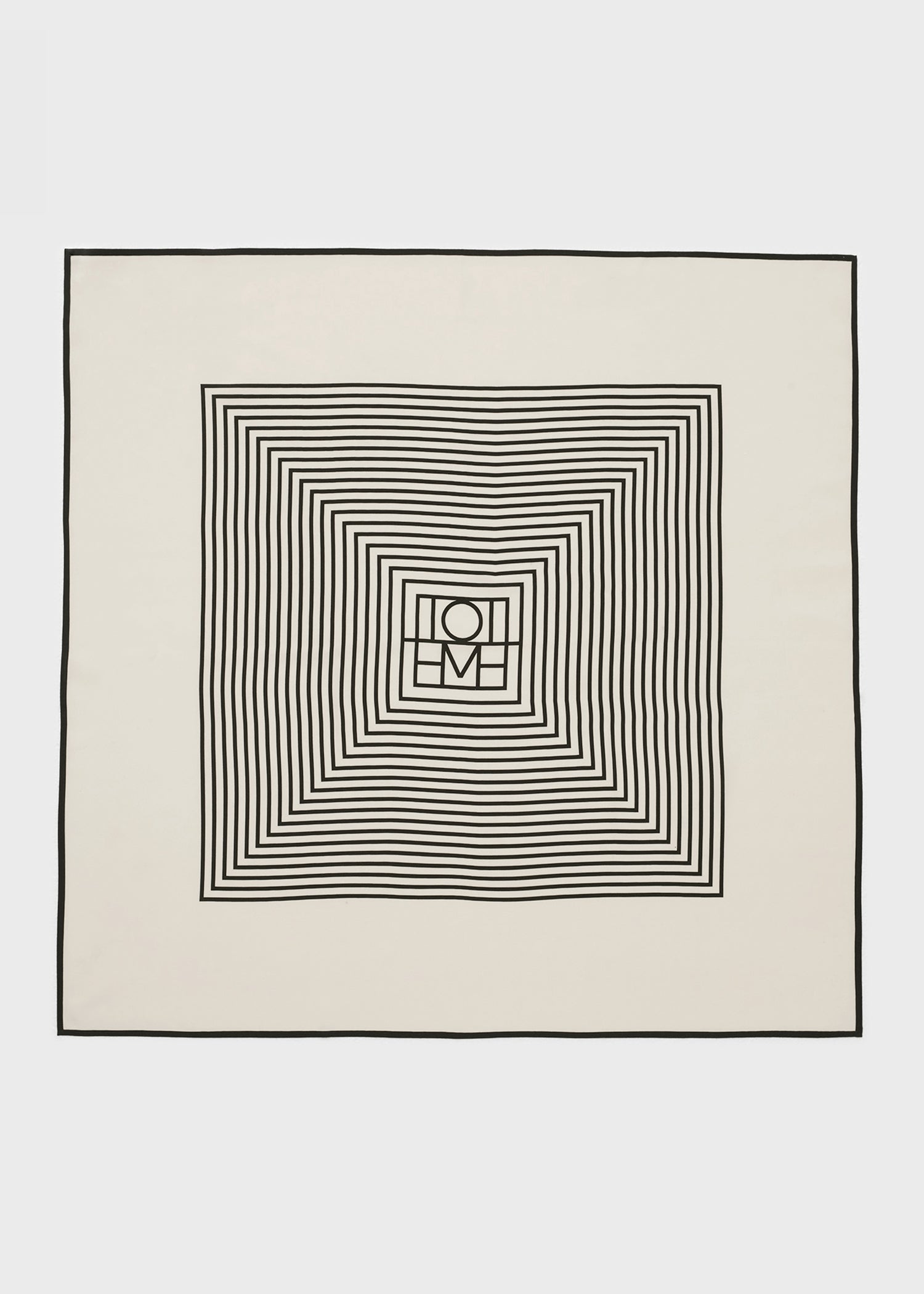 日曜日まで価格！Toteme CENTERED MONOGRAM シルクスカーフ Centered monogram silk scarf black – TOTEME