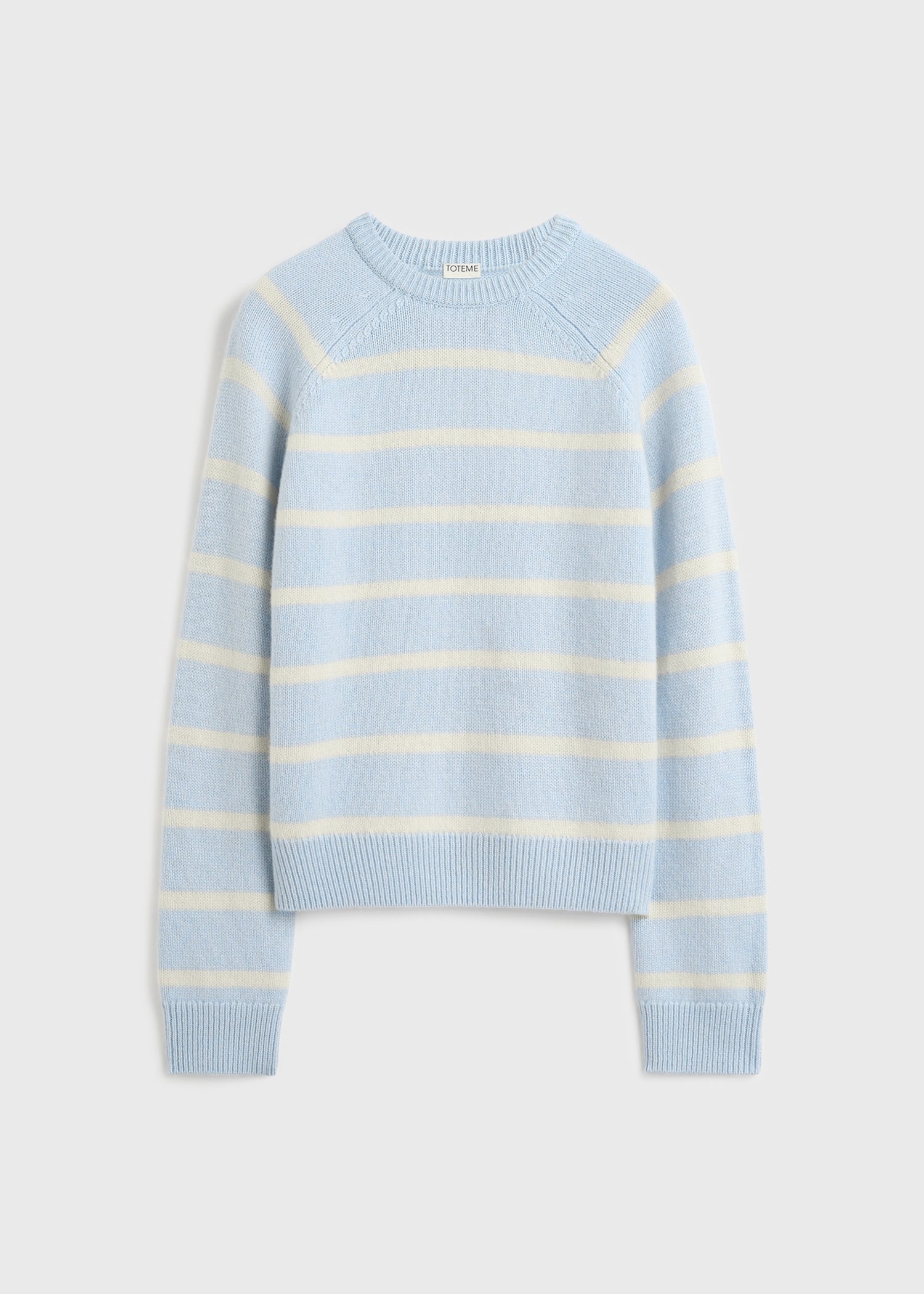 Raglan crew pale blue/white