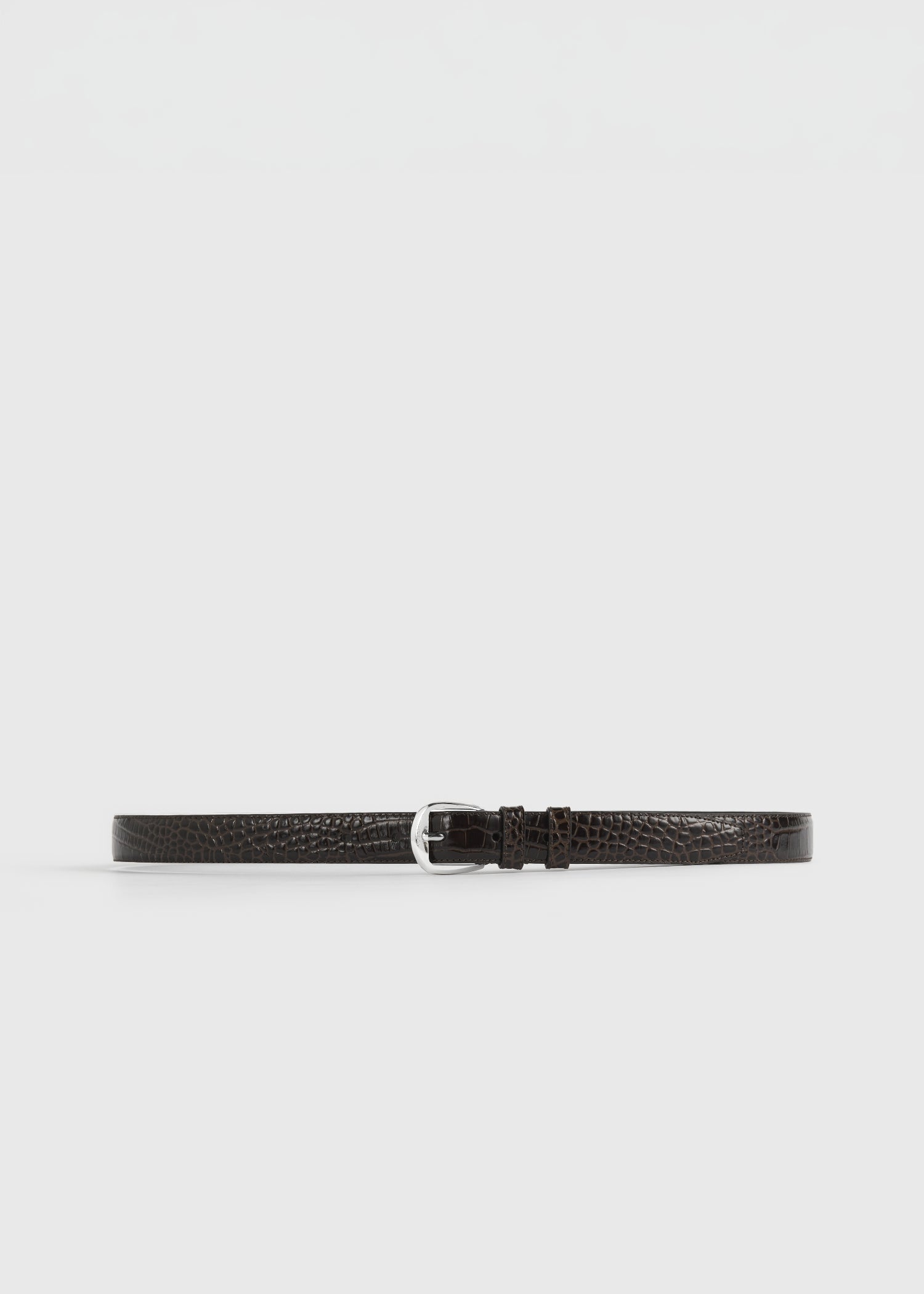 2.5cm classic belt dark brown