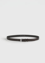 2.5cm classic belt dark brown