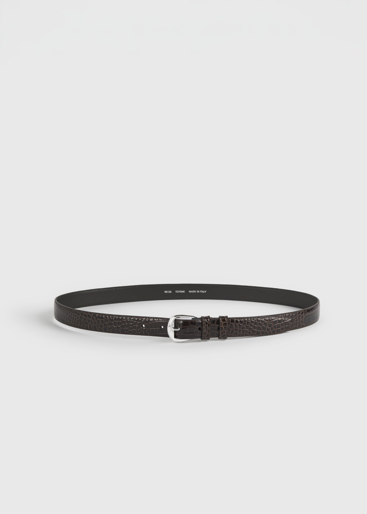 2.5cm classic belt dark brown