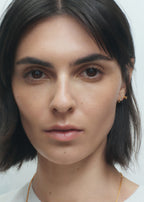 Bezel diamond earring 18kt gold