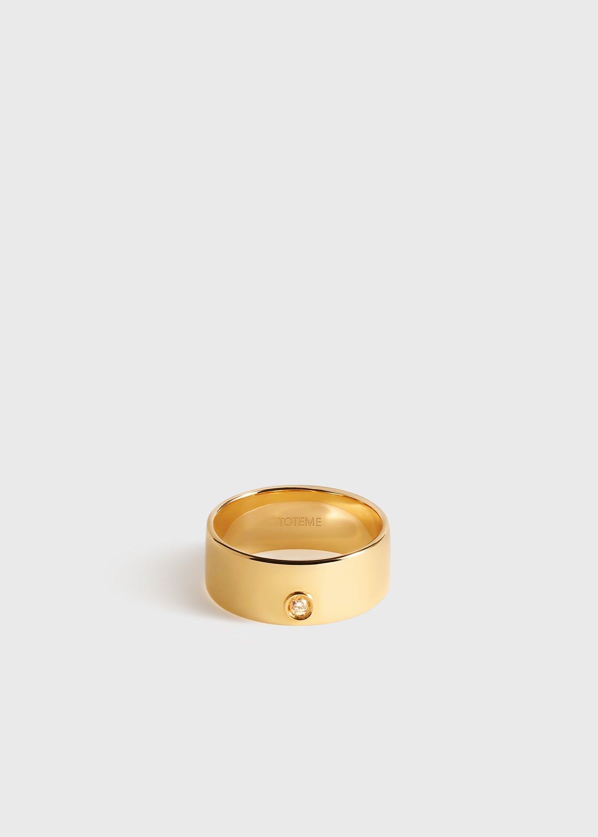 Cigar diamond midi ring 18kt
