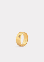 Cigar diamond midi ring 18kt gold