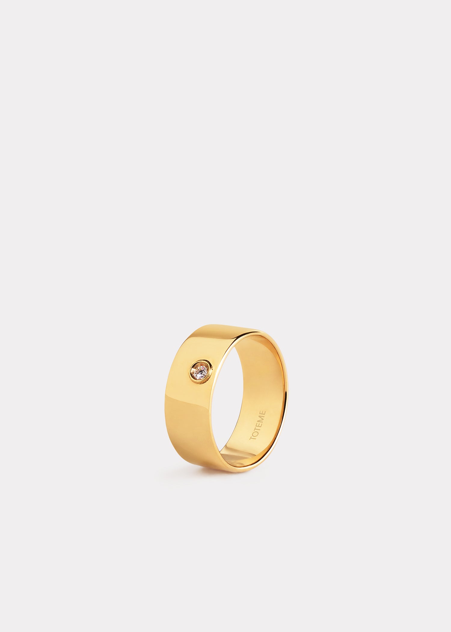 Cigar diamond midi ring 18kt gold