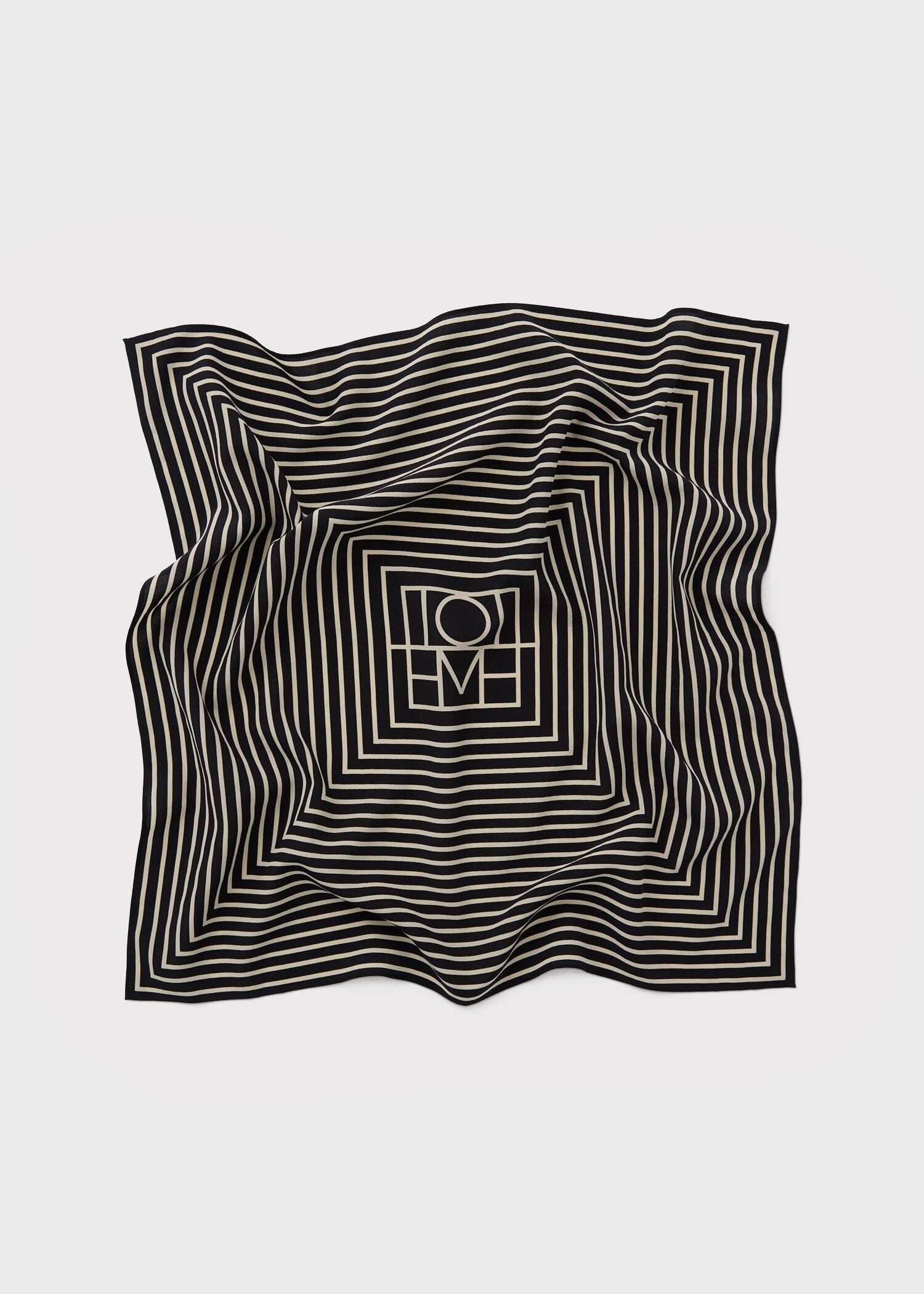Signature monogram silk scarf black – TOTEME