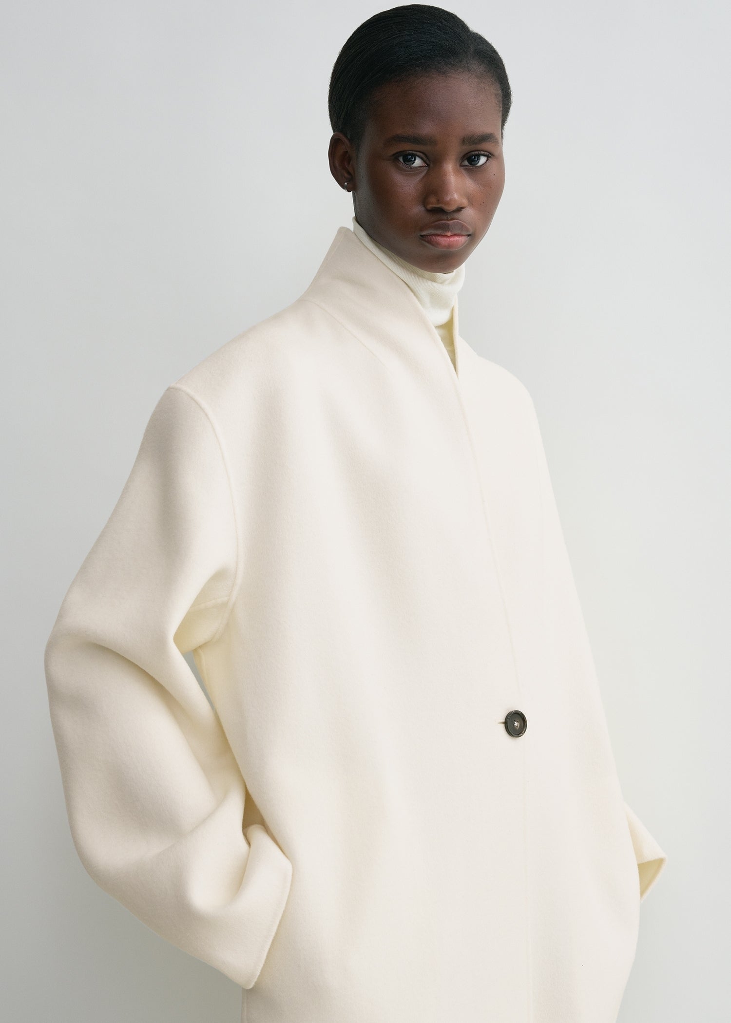 Overlay doublé coat winter white – TOTEME