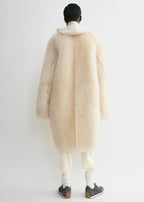 Two-way shearling coat cream/caramel