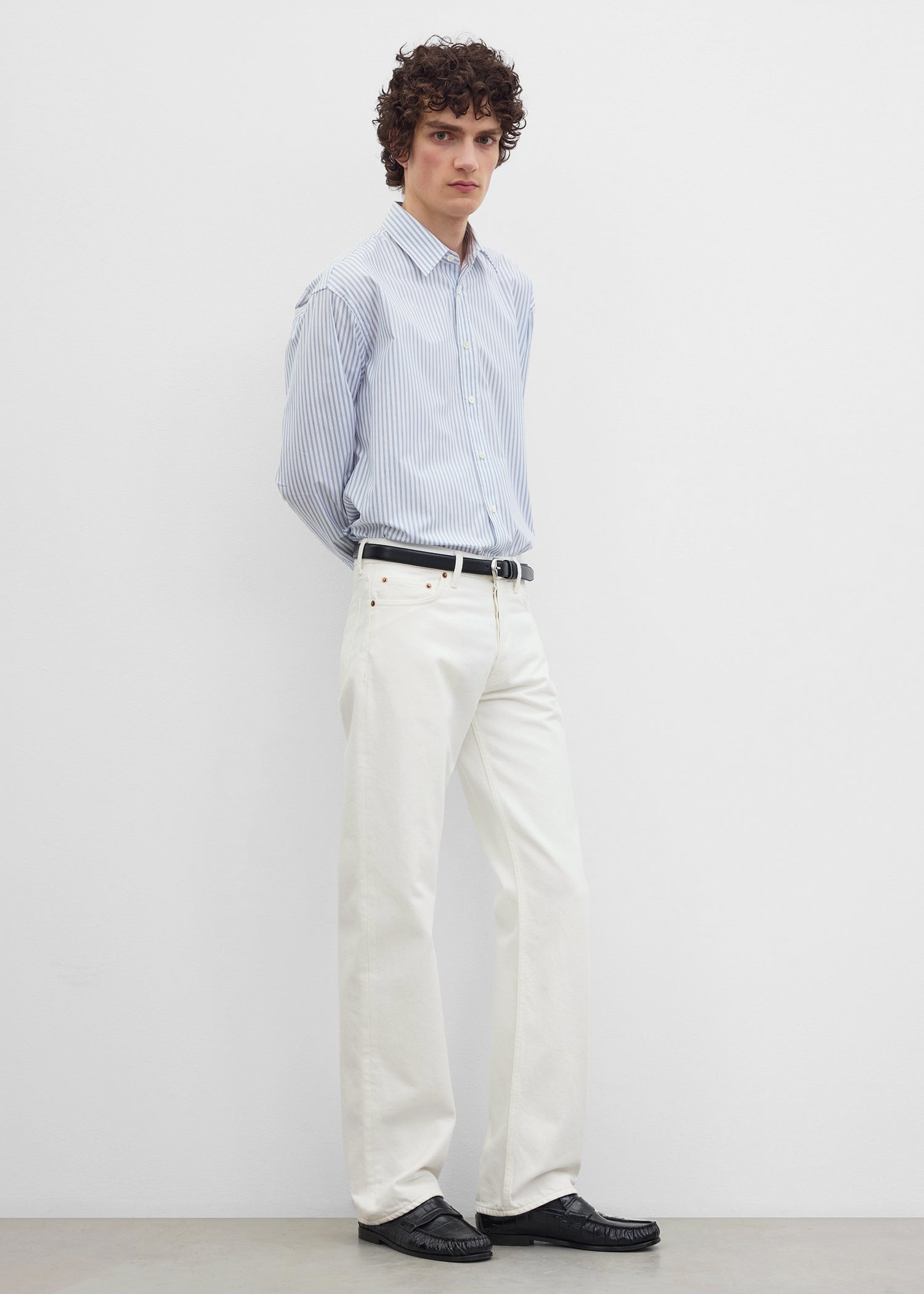 Straight denim white