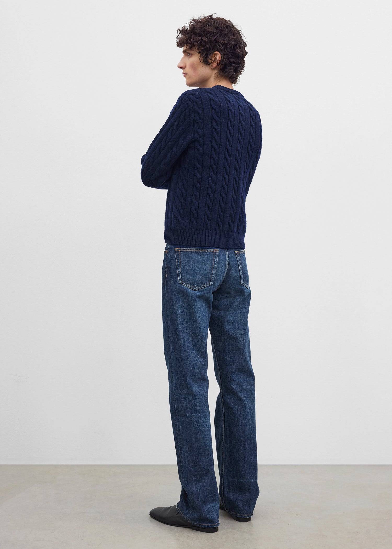 Straight denim deep indigo