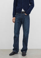 Straight denim deep indigo