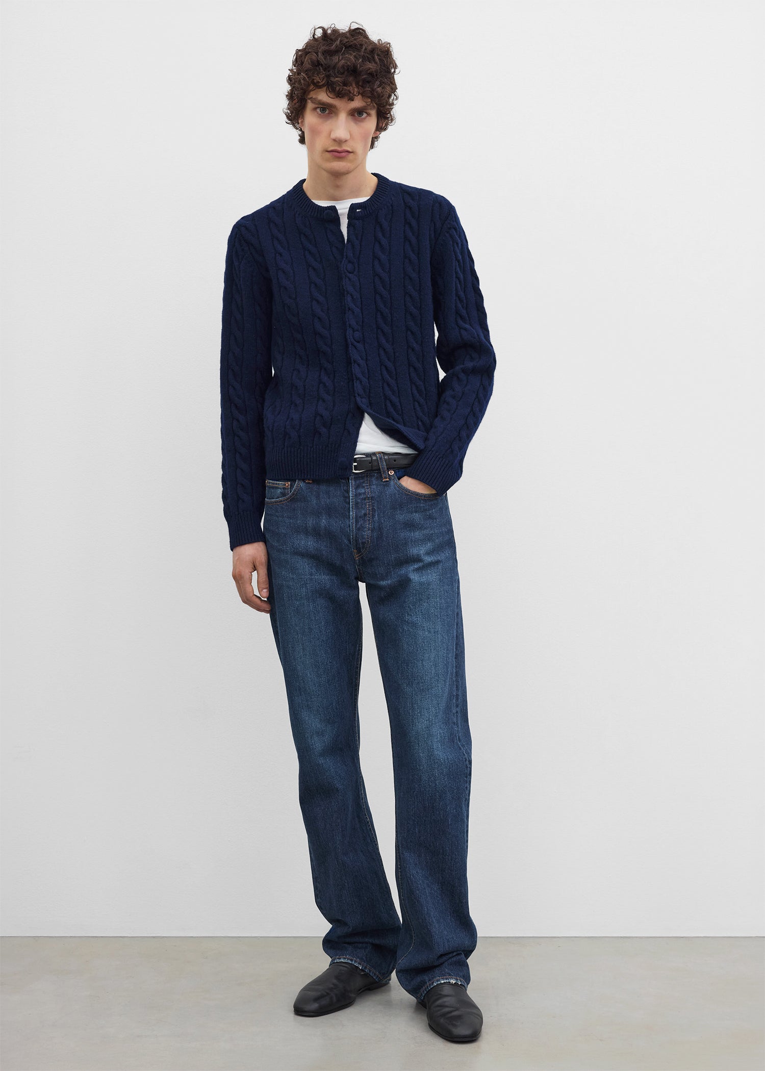Straight denim deep indigo