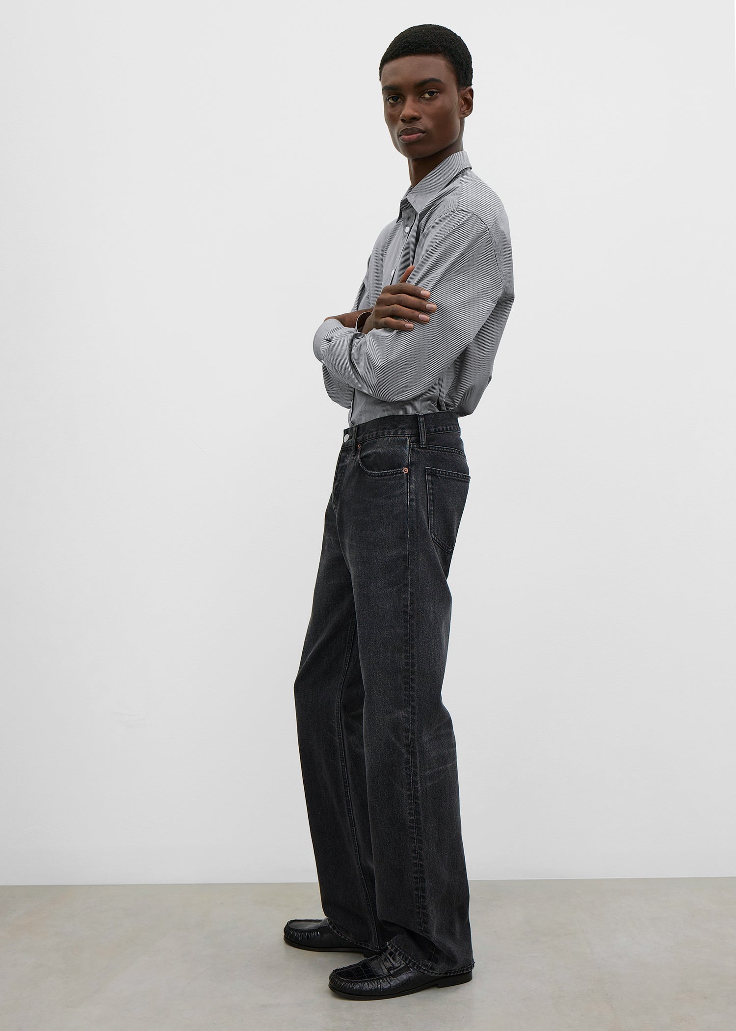 Straight denim vintage black