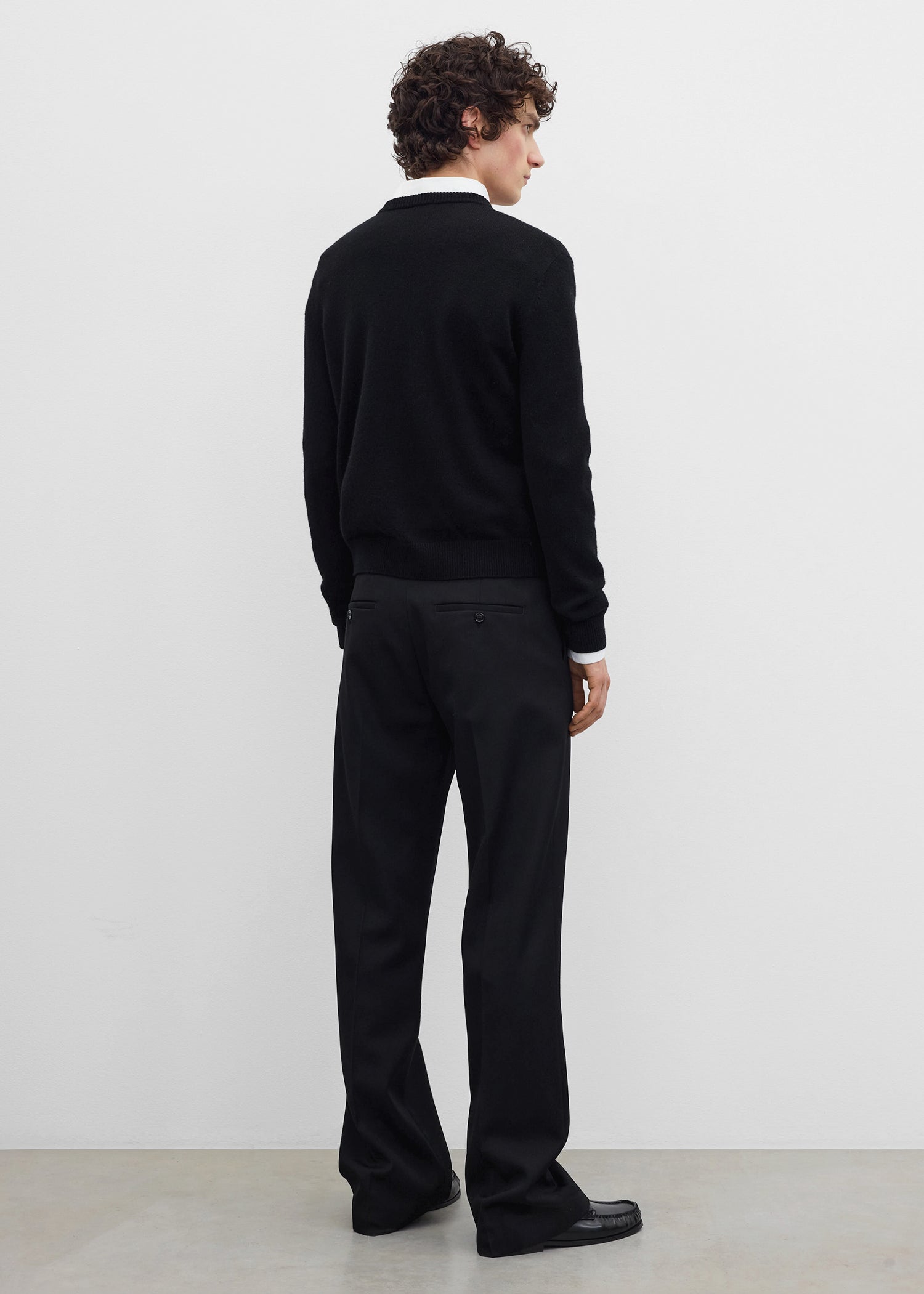 Cashmere crew black