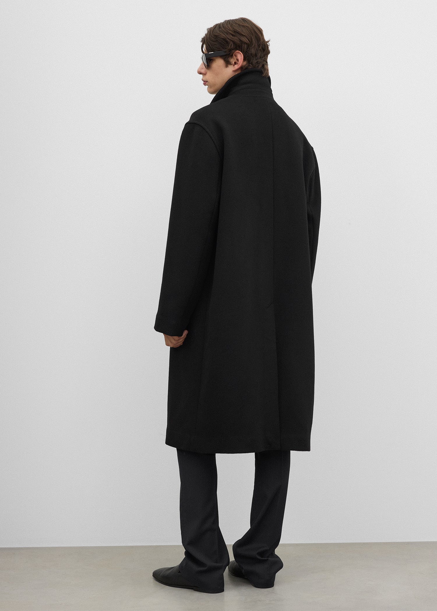 Relaxed doublé coat black