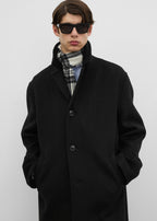 Relaxed doublé coat black