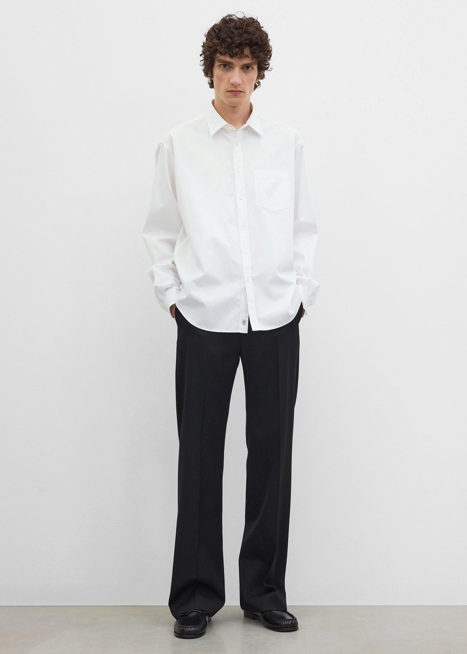 Casual pocket shirt white