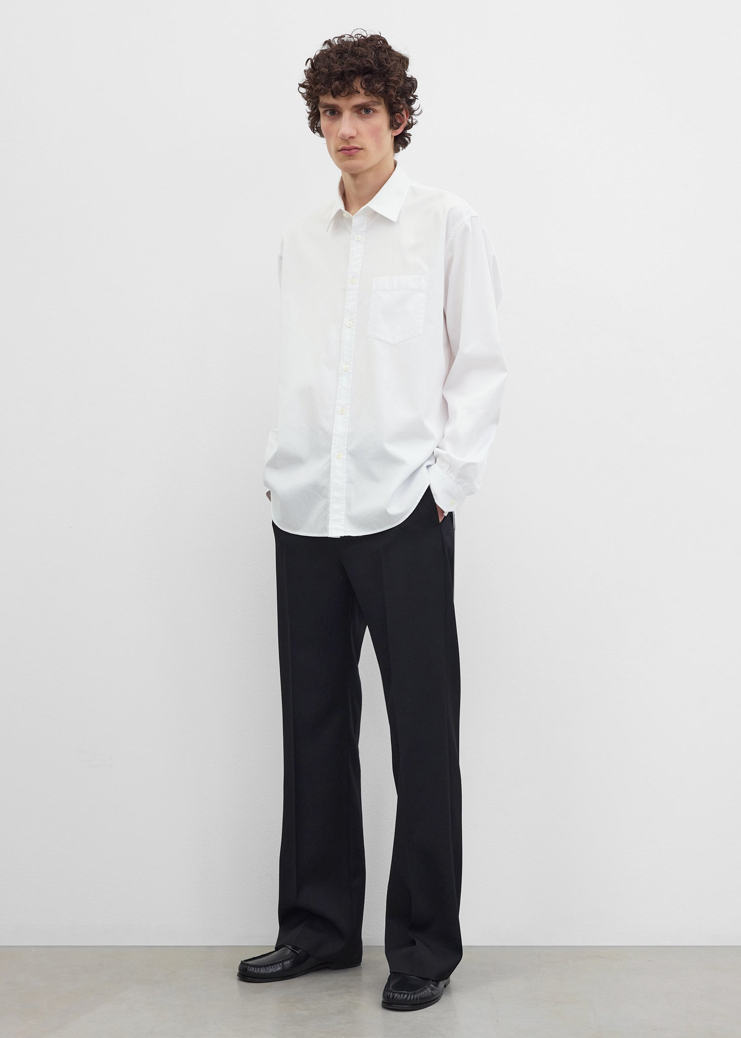 Casual pocket shirt white