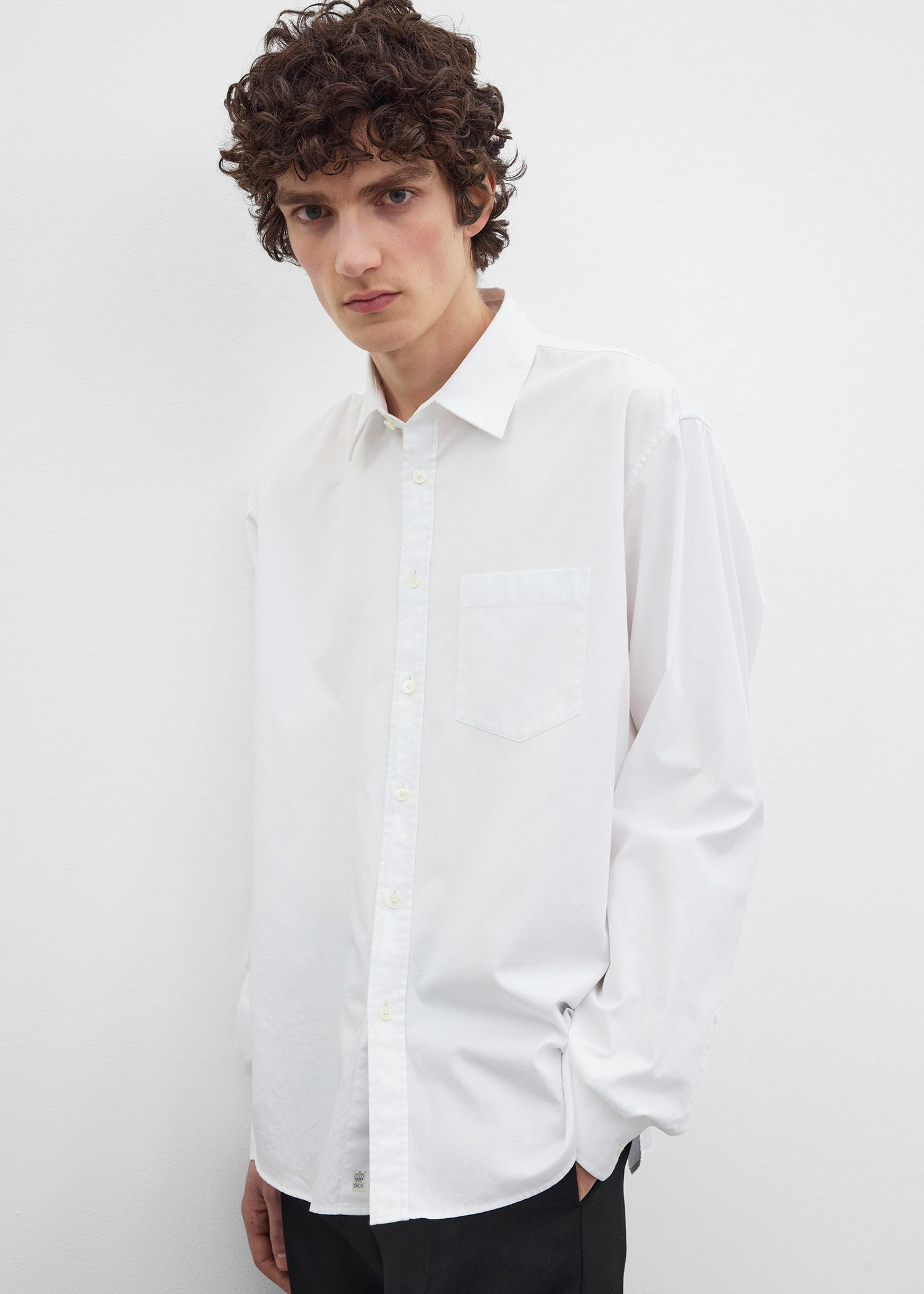 Casual pocket shirt white