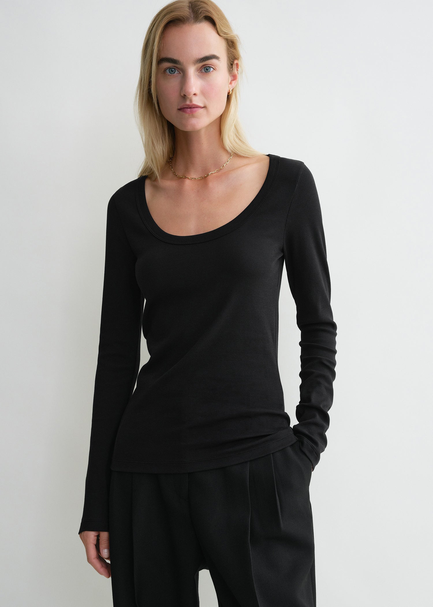 Classic rib top black