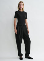 Classic rib tee black