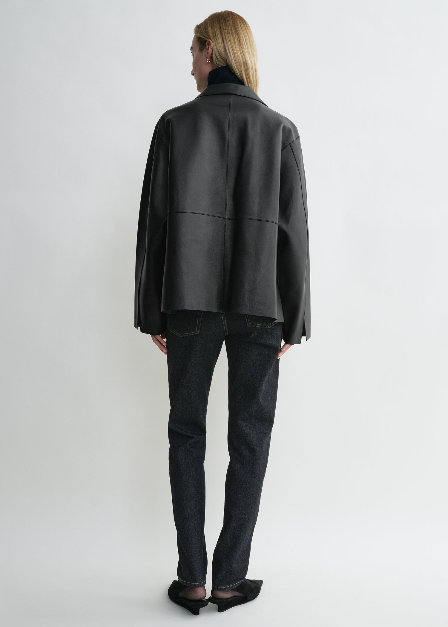 Army leather jacket black – TOTEME - Main Image