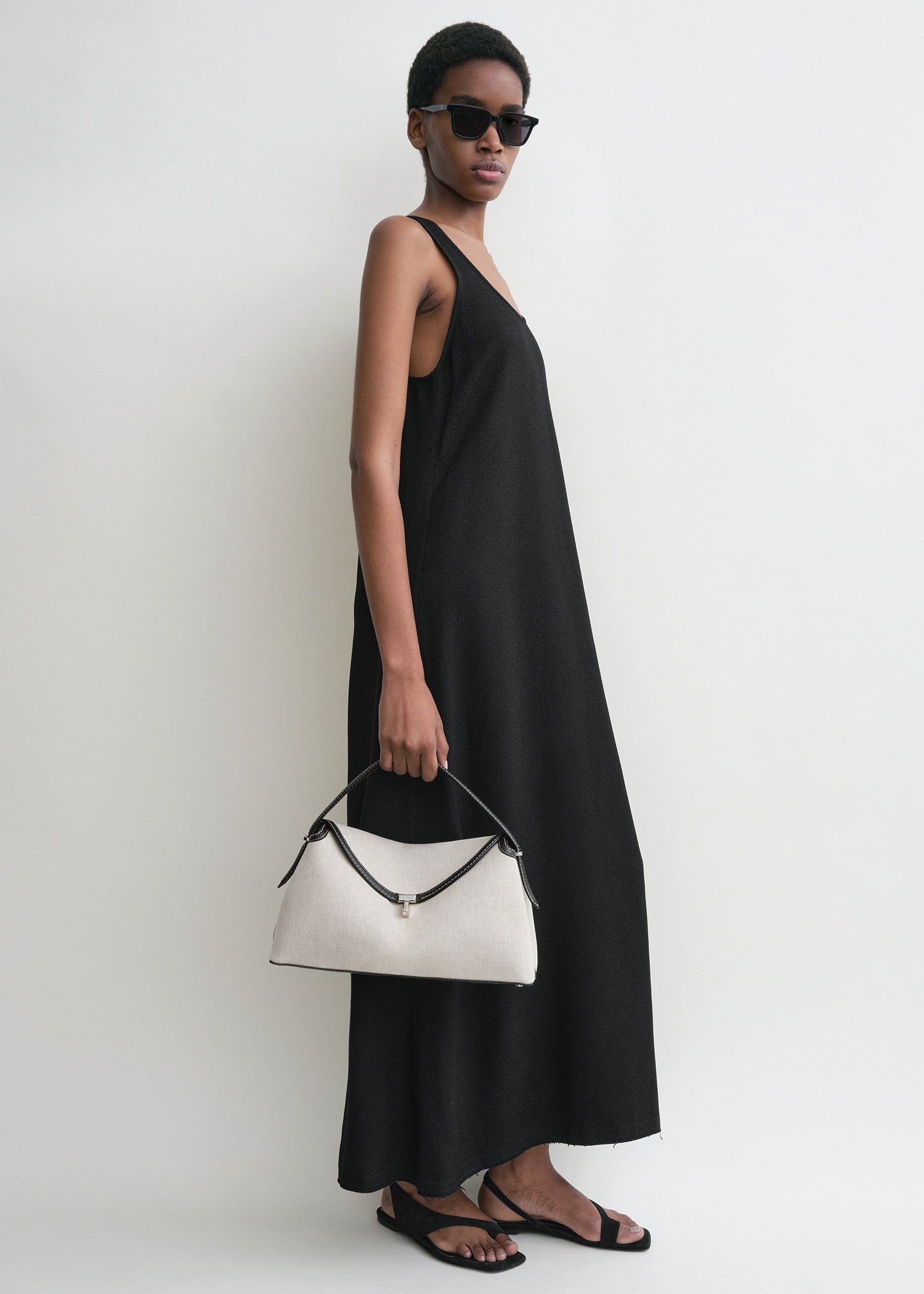 T-lock canvas top handle ecru/black