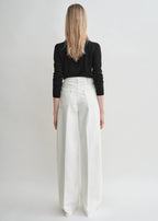 Wide leg denim white