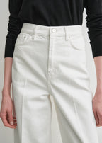 Wide leg denim white