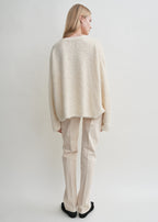 Boxy silk knit cream