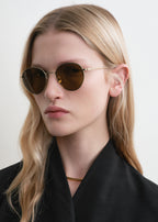 Round sunglasses gold