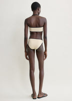 Stripe edge bikini bottoms light hay