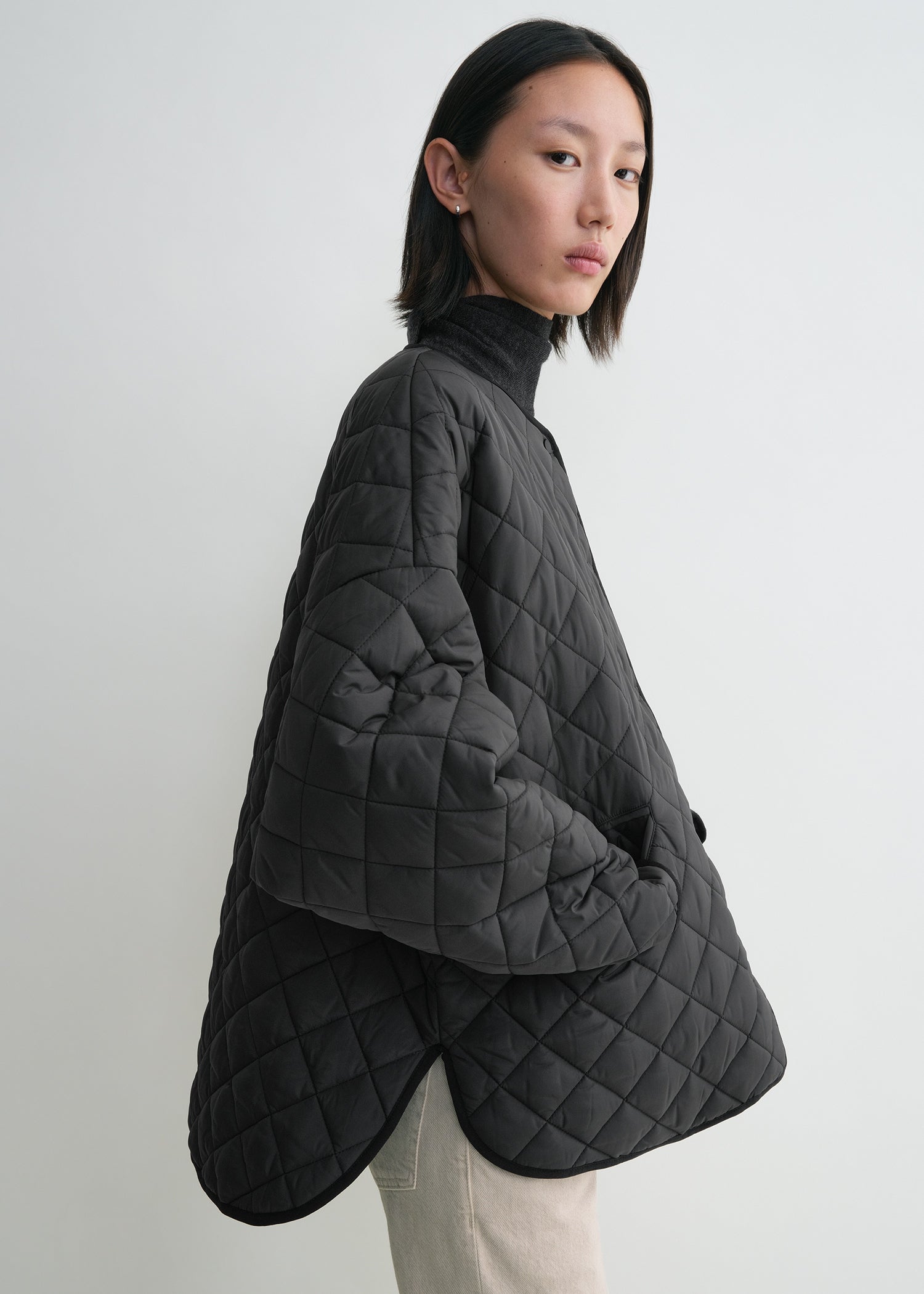 Quilted jacket black – TOTEME - Main Image