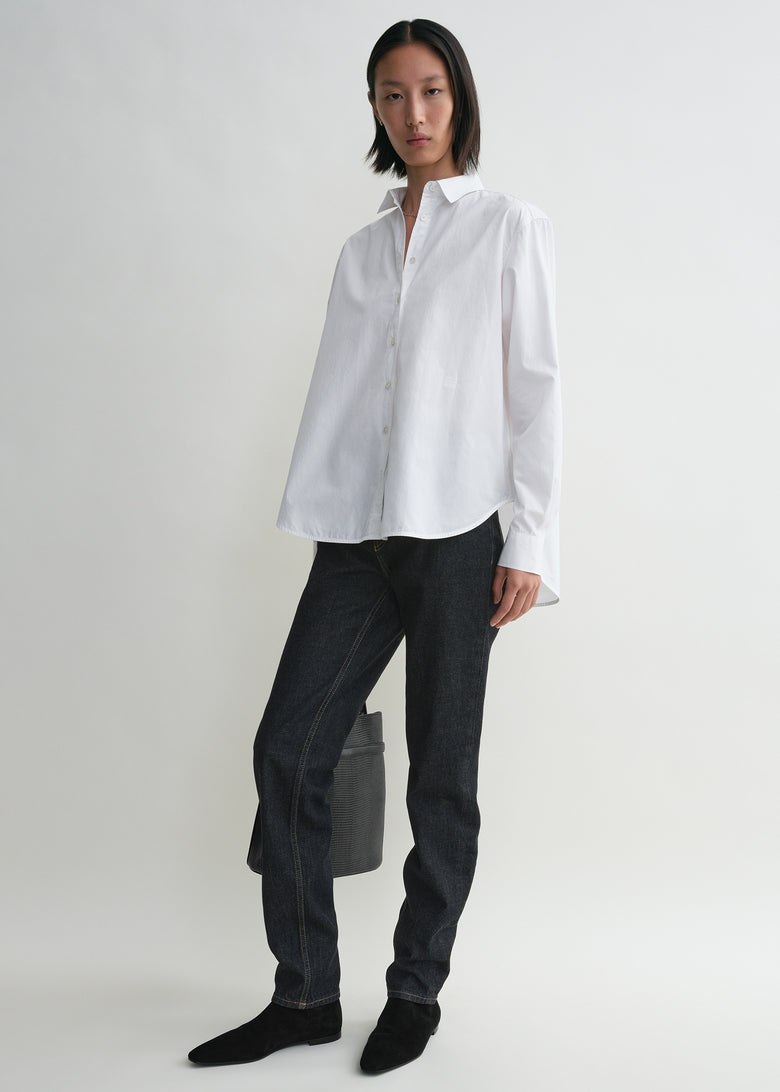 Signature cotton shirt white