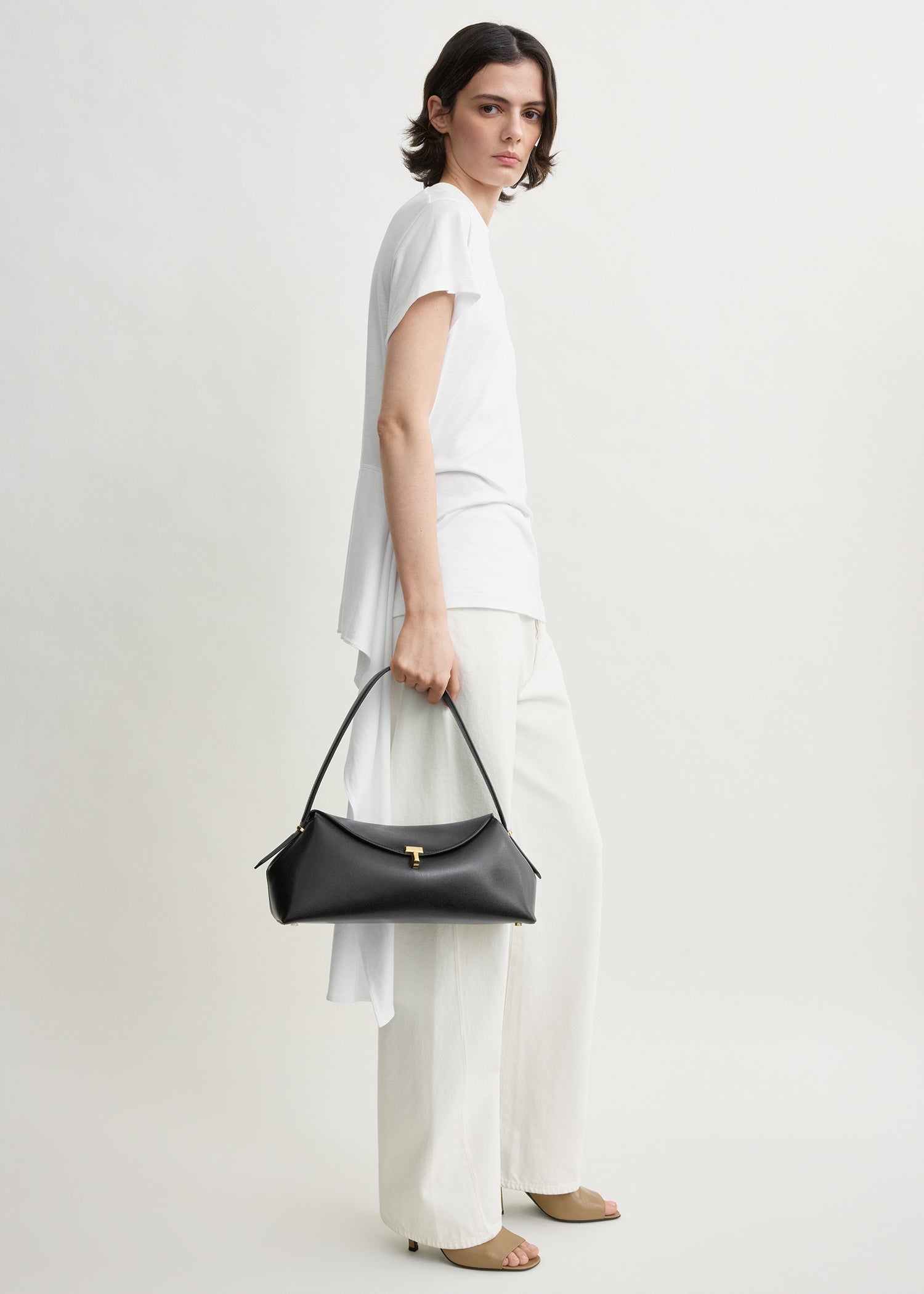 T-lock leather shoulder black