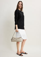 T-lock leather shoulder fawn