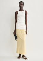 Draped jersey skirt buttercup